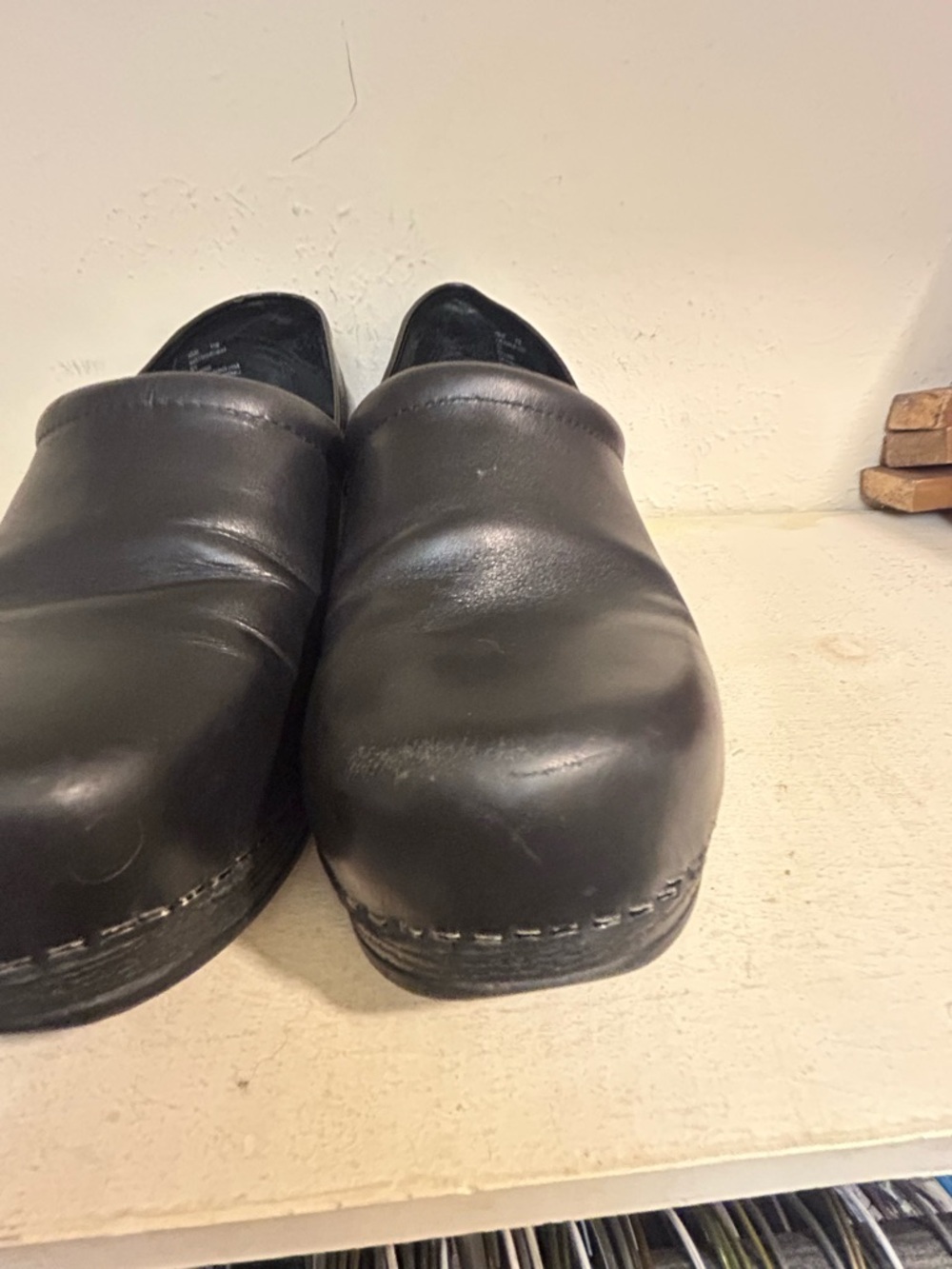 G.H. Bass & Co. Black Leather Slip-On Clog - Picture 8 of 15
